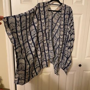 Navy and White Altar’d State Kimono